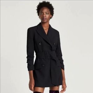 Zara double breasted blazer dress with belt